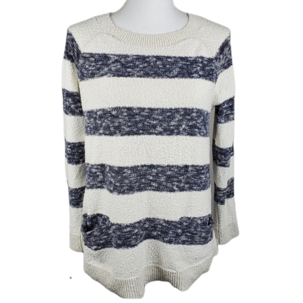 Lou and Grey off white black stripe sweater L